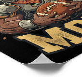 Feast Mode Turkey Football Thanksgiving Funny Vint Poster (Ecke)