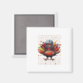 Feast-Modus Truthahn Vintage Herbst Fußll Thanksgi Magnet (Vorderseite/Rückseite)