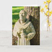 Feast of St. Francis With Bird in Hand Karte (Gelbe Blume)