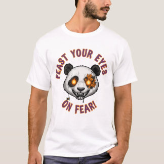 Feast Your Eyes on Fear – Panda Terror de Hallowee T-Shirt