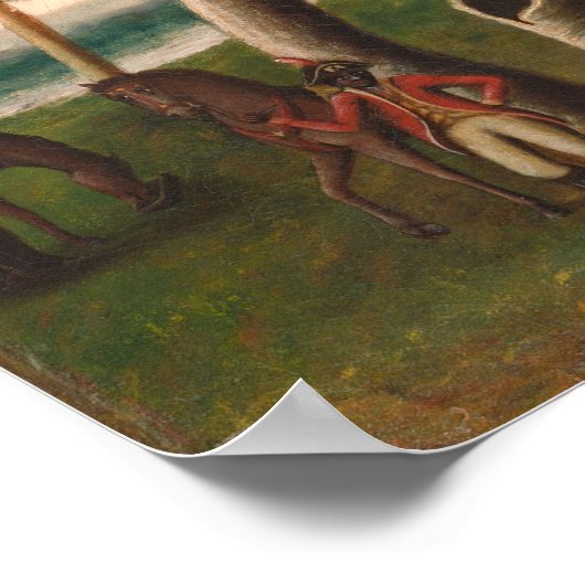 Feasting British Officer - GW Mark Fine Art Poster (Ecke)