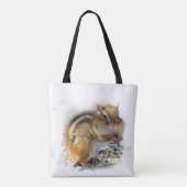 Feasting Chipmunk Animal Tote Bag Tasche (Rückseite)
