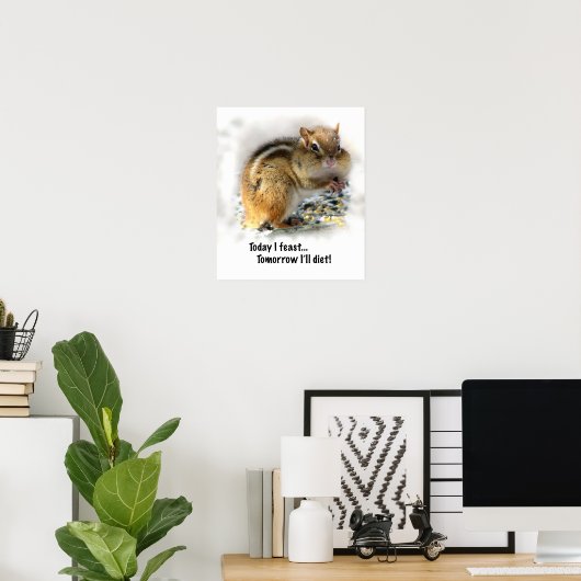 Feasting Chipmunk Poster (Heimbüro)