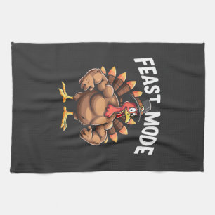 Feastmode Funny Erntedank Türkei Fitness Essen Geschirrtuch