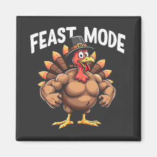Feastmode Funny Erntedank Türkei Fitness Essen Magnet