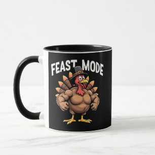Feastmode Funny Erntedank Türkei Fitness Essen Tasse