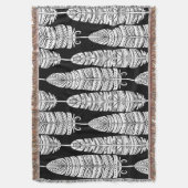 Feathboho: Schwarzweißmuster Decke (Vorderseite Vertikal)