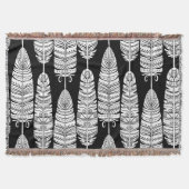 Feathboho: Schwarzweißmuster Decke (Vorderseite)