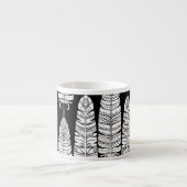 Feathboho: Schwarzweißmuster Espressotasse (Vorderseite)