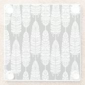 Feathboho: Schwarzweißmuster Glasuntersetzer (Rückseite)