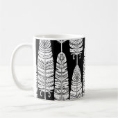 Feathboho: Schwarzweißmuster Kaffeetasse (Links)