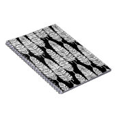 Feathboho: Schwarzweißmuster Notizblock (Rechte Seite)