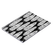 Feathboho: Schwarzweißmuster Notizblock (Linke Seite)