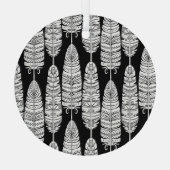 Feathboho: Schwarzweißmuster Ornament Aus Glas (Rückseite)