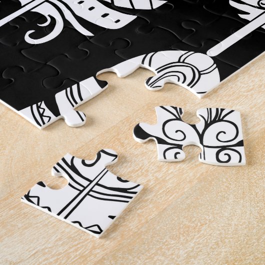 Feathboho: Schwarzweißmuster Puzzle (Seite)