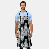 Feathboho: Schwarzweißmuster Schürze (Getragen)