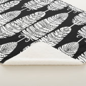 Feathboho: Schwarzweißmuster Sherpadecke (3/4)