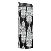 Feathboho: Schwarzweißmuster Thermosbecher (Nach rechts gedreht)
