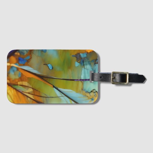 Feather Abstrakt AI Art Gepäckanhänger (Vorderseite (Horizontal))