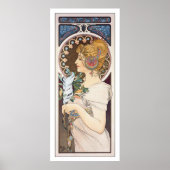 Feather - Alphonse Mucha - Vintager Jugendstil Poster (Vorne)