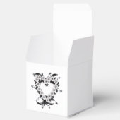 Feather and Black Pearl Heart Shape Geschenkschachtel (Geöffnet)