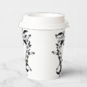 Feather and Black Pearl Heart Shape Pappbecher (Rechts)