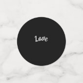 Feather and Black Pearl Heart Shape Table Confetti Konfetti (Klein Vorderseite)