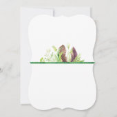 Feather and Foliage Boho Bridal Dusche Einladung (Rückseite)