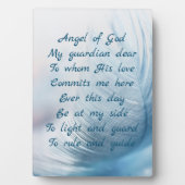 Feather Angel des Christlichen Gottgebet Fotoplatte (Vorderseite)