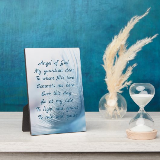 Feather Angel des Christlichen Gottgebet Fotoplatte (Seite)