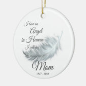 Feather Angel in Heaven Mama Weihnachten Keramik Ornament (Links)
