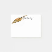  feather art brown and white personalize it  post-it klebezettel (Vorderseite)