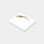  feather art brown and white personalize it  post-it klebezettel (angewinkelt)