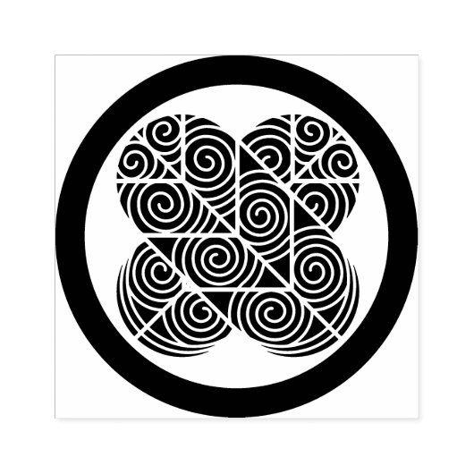 Feather Asano Taka no Ha Pattern Gummi Briefmarke Gummistempel (Prägung)