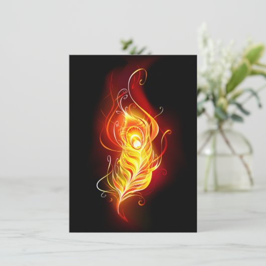 Feather Begleitkarte (Stehend Vorderseite)