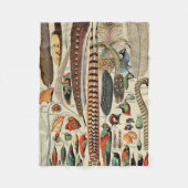 Feather Bird Wildlife Antique Feathers Fleecedecke (Vorderseite)