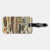 Feather Bird Wildlife Antique Feathers Gepäckanhänger (Rückseite horizontal)