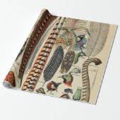 Feather Bird Wildlife Antique Feathers Geschenkpapier (Ungerollt)