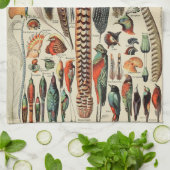 Feather Bird Wildlife Antique Feathers Geschirrtuch (Gefaltet)