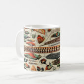 Feather Bird Wildlife Antique Feathers Kaffeetasse (Vorderseite Links)