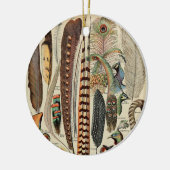 Feather Bird Wildlife Antique Feathers Keramik Ornament (Links)