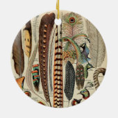 Feather Bird Wildlife Antique Feathers Keramik Ornament (Hinten)