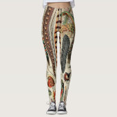 Feather Bird Wildlife Antique Feathers Leggings (Vorderseite)