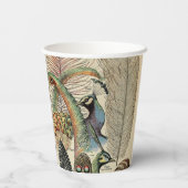 Feather Bird Wildlife Antique Feathers Pappbecher (Rückseite)