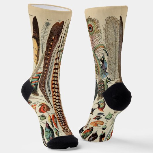 Feather Bird Wildlife Antique Feathers Socken (Gewinkelt)