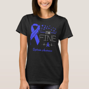 Feather Birds I'm Fine Dystonia Awareness T-Shirt