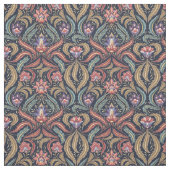 Feather Blätter Floral Damask Green Pink Lavendel Stoff (Muster)