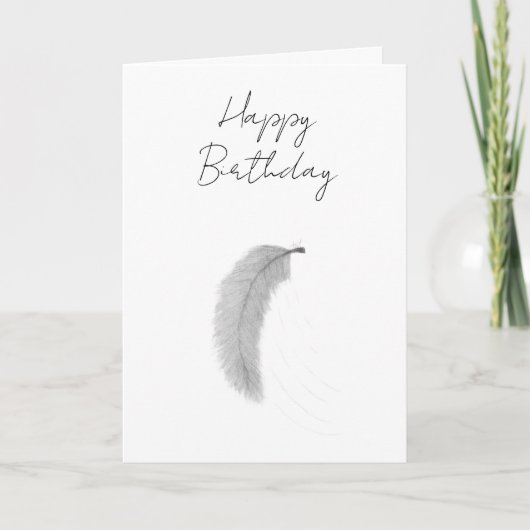 Feather blown by the wind karte (Vorderseite)