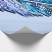 Feather Blue Wrapping Paper - Custom Colors Geschenkpapier (Ecke)