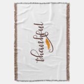 Feather Boho Native Thankful Typografy Decke (Vorderseite Vertikal)